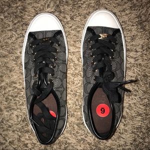 Black Coach sneakers